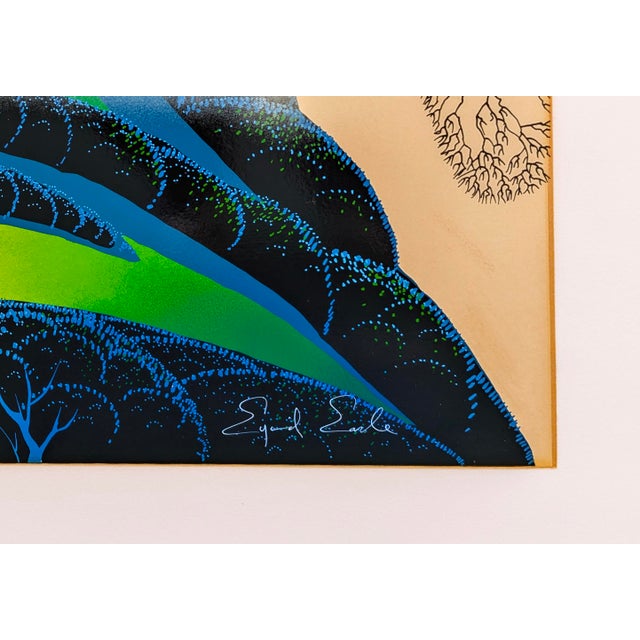 Contemporary Eyvind Earle, Green Pastures (Custom Framed Large Hand Signed Serigraph), 1992 For Sale - Image 3 of 4