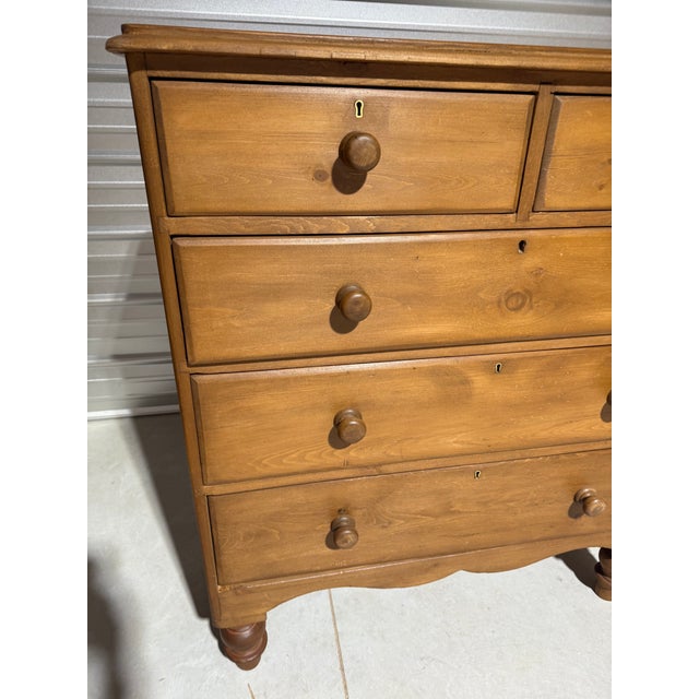 Wood Antique Pine Two Over Three Drawers - Chest of Drawers From England For Sale - Image 7 of 18