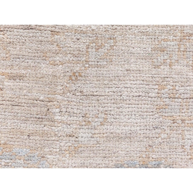 Off-white Modern Samarkand Fragment Runner in the Style of Savonnerie by Doris Leslie Blau For Sale - Image 8 of 11