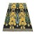 Ikat Rug 3'11'' X 6'3'' Black Gold Wool Modern Hand-Knotted Oriental Carpet For Sale