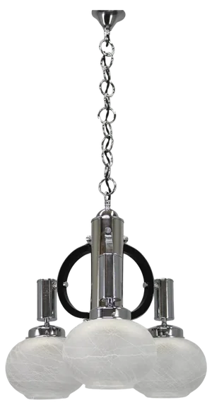 Italian Gold Glass Chandelier, 1970s