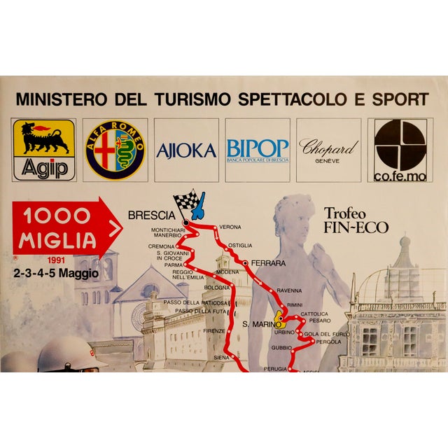 Date: 1991 Size: 39.5 x 27 inches Artist: Unknown About this poster : Established in 1927 as a speed race by Giovanni...