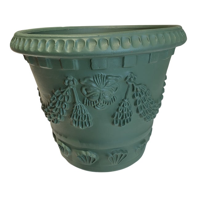 Large Green Terracotta Planter For Sale