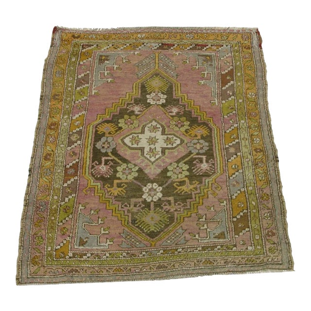 Antique Turkish Rug 4.7x3.5 For Sale