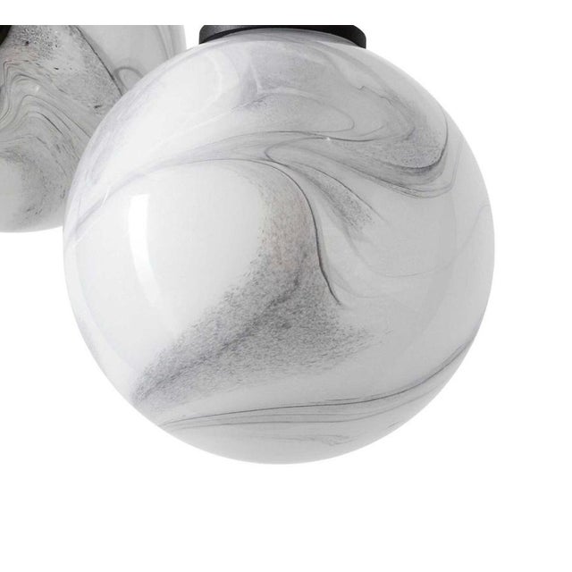 Mid-Century Modern Starburst Chandelier in Black Metal & Glass from Cassina For Sale - Image 9 of 10