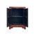 Vintage Style Red Cabinet Gold Butterfly Motifs End Table Nightstand For Sale - Image 4 of 8