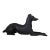 Antique Cast Iron Resting Whippet Greyhound Hearth Statue For Sale