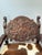 Antique Renaissance Revival Carved Walnut Throne Chair, Cowhide Seat For Sale - Image 13 of 17