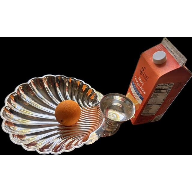 Vintage Mid Century w.m Rogers Silverplate Scallop Clam Shell Tray With Serving Dish For Sale - Image 9 of 9