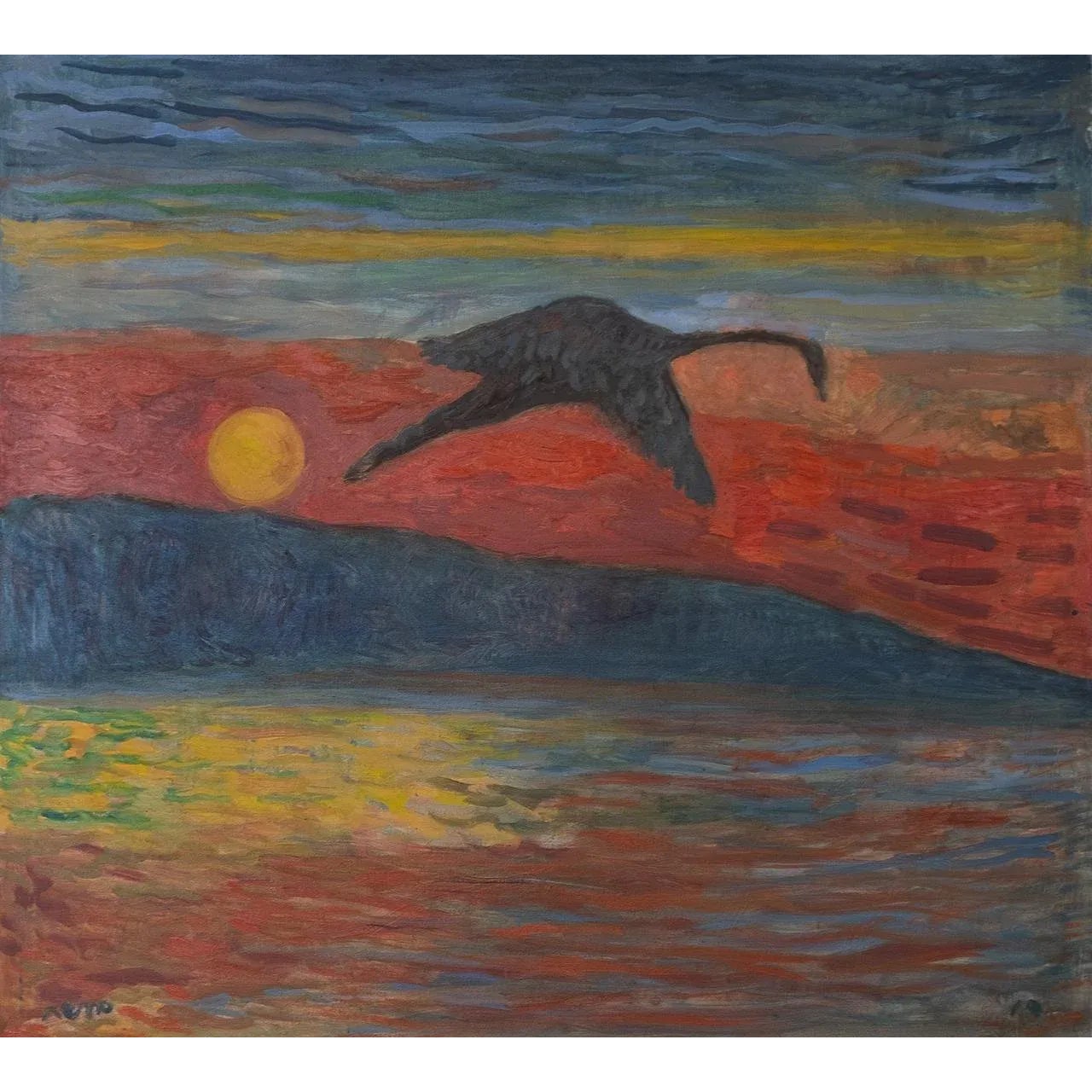 2012 Contemporary Expressionist Style Sunset Seascape Oil Painting by ...