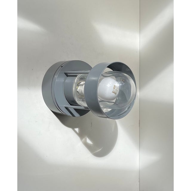 Contemporary Louis Poulsen Grey Minimalist Wall or Ceiling Lamp for Outdoors or Bathroom, Danish Design by Jens Møller Jensen For Sale - Image 3 of 10