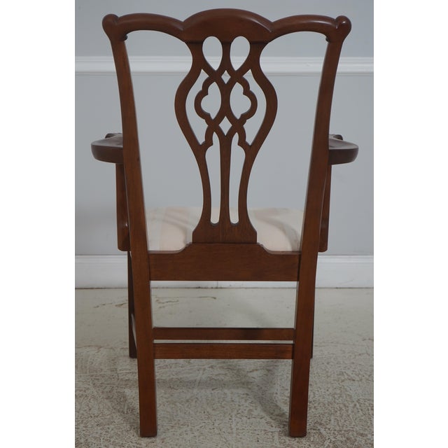 Stickley Set of 8 Stickley Chippendale Mahogany Dining Room Chairs For Sale - Image 4 of 18