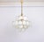 A stunning chandelier with murano hand-made disc glasses on a brass frame, italy, manufactured in, circa 1960-1969 very...