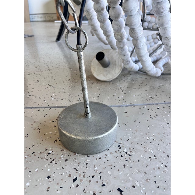 Large Wooden Chandelier - 31" Ø - 6 Lights For Sale In Naples, FL - Image 6 of 9