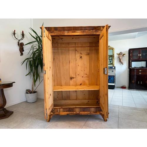 Antique Empire Column Cabinet in Walnut For Sale - Image 6 of 18