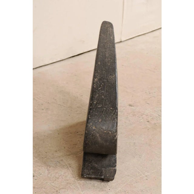 Mid 20th Century Wave Shaped Swirling Carved Wood Sculptural Boat Prow From Kerala, South India For Sale - Image 5 of 10