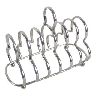 Mid 20th Century Silver Plated Toast Rack For Sale