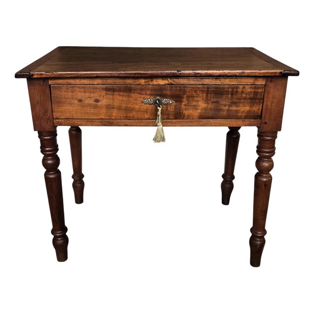 Antique Italian Rustic Walnut Writing Table, 1890s For Sale