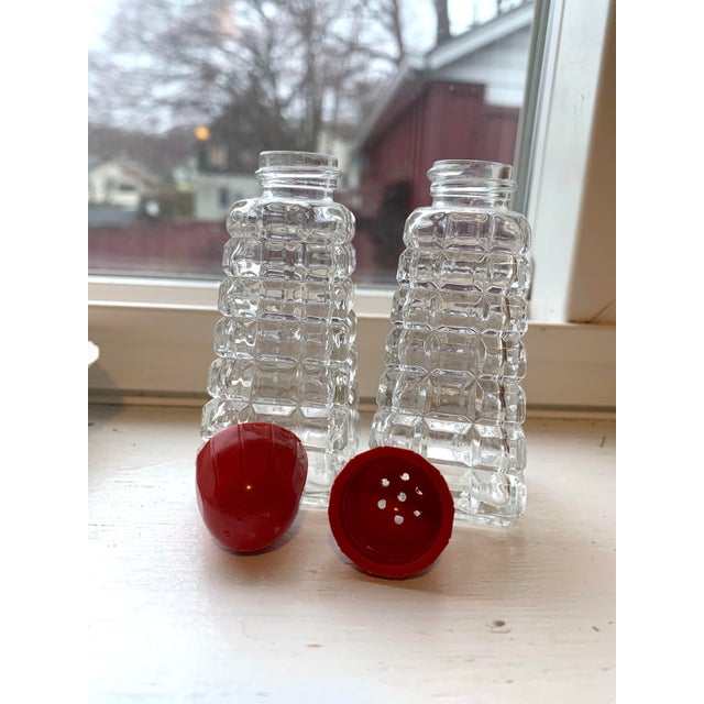 Vintage Glass Salt and Pepper Shakers For Sale - Image 4 of 9