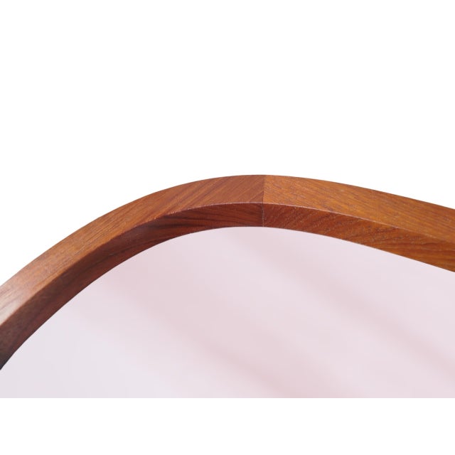 Mid-Century Modern Danish Teak Mirror, 1960s For Sale - Image 6 of 9