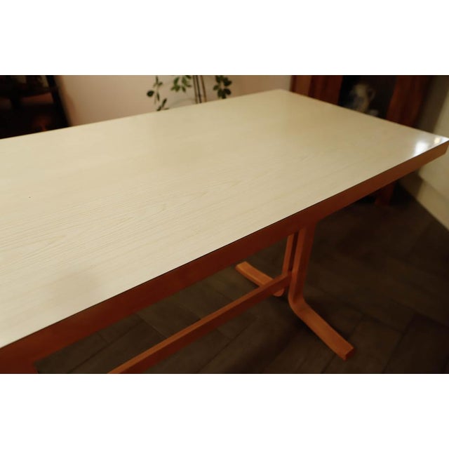 Wood Table with Umakart Top by Ludvik Volak for Drevopodnik Holesov, 1970s For Sale - Image 7 of 13