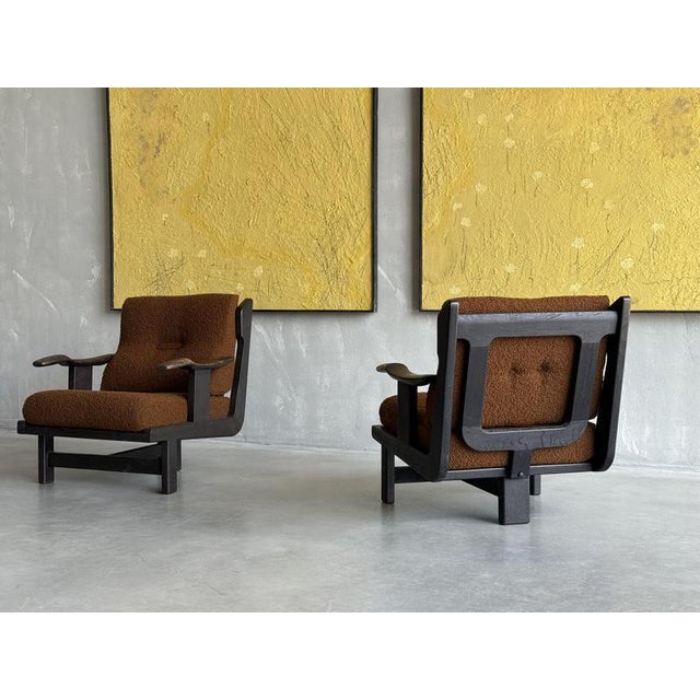 Textile French Oak Armchairs, Set of 2 For Sale - Image 7 of 8