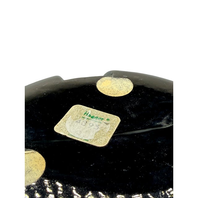 1985 Postmodern Memphis Era Haeger Black Ceramic Orb Vase - Model 4395 For Sale In West Palm - Image 6 of 7