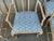 Gustavian Style Cerused Dining Chairs in New Blue & White Linen Set of 8 For Sale In Atlanta - Image 6 of 15