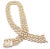 Cartier 1990s Cartier Penelope Diamond Double C Three Row Yellow Gold Necklace For Sale - Image 4 of 17