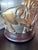 Vintage Gold Embossed Elephant Lamp For Sale - Image 6 of 12