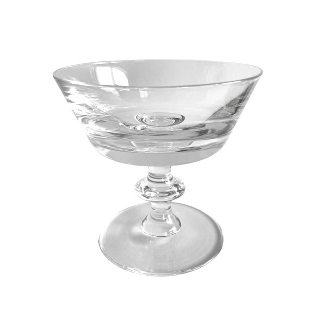 Set of Ten Val Saint Lambert State Plain Champagne Coupes For Sale - Image 4 of 8