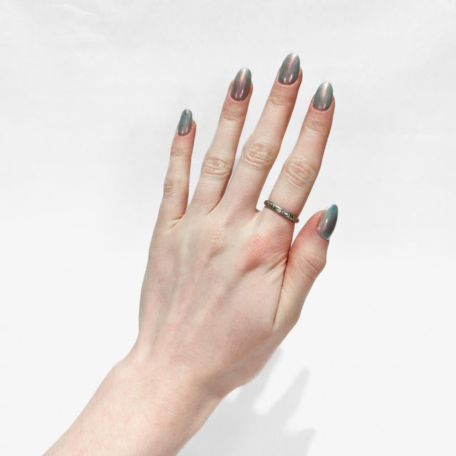 Art Deco Antique Art Deco 18k White Gold Orange Blossom Wedding Band Ring For Sale - Image 3 of 15