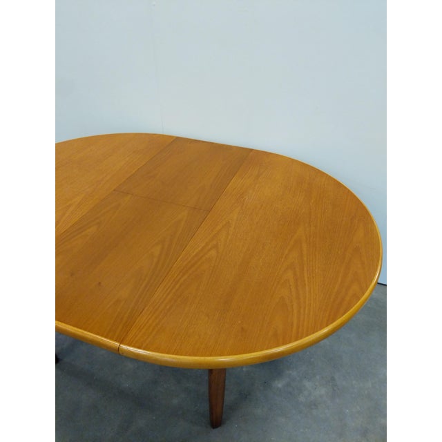 Vintage Mid Century Modern Teak Extendable Dining Table For Sale - Image 11 of 12