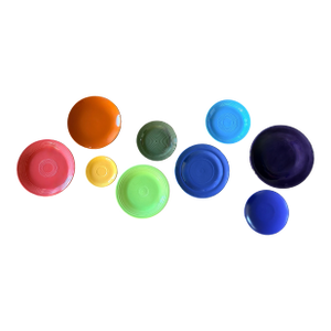 All Over Color Saturated Solids Wall Plate Curation-Set of 9