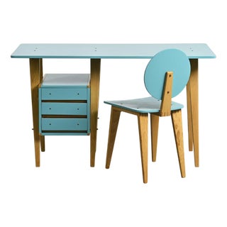 Desk and Chair by André Sornay for Sornay Meubles, Lyon, 1955, Set of 2 For Sale