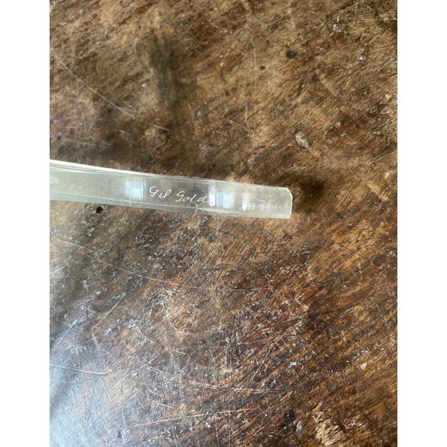 Mid-Century Modern Vintage Reclining Figural Lucite Artwork Signed For Sale - Image 3 of 9