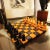 Mid-Century Modern 1970s Rare Colors Luxury Chess Set in Genuine Hand Carved Italian Alabaster of Volterra For Sale - Image 3 of 11