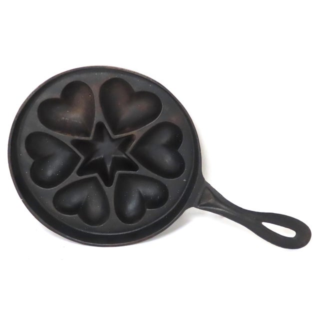 Vintage Cast Iron Hearts & Star Muffin Baking Pan Chairish