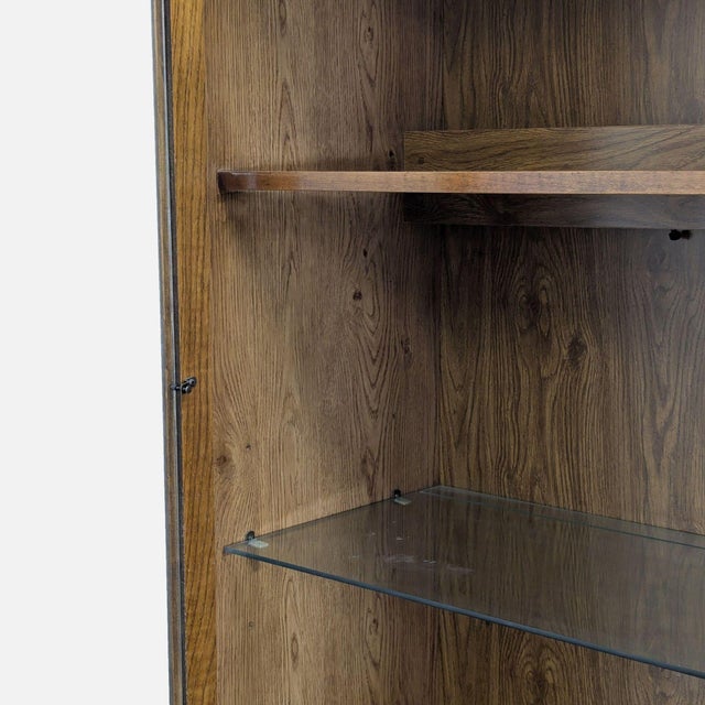 Tan Glass Door Display Cabinet For Sale - Image 8 of 11