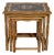 Oak Ceramic Tile-Top Nesting Tables Set of 3 With Spindle Legs Traditional Vintage For Sale
