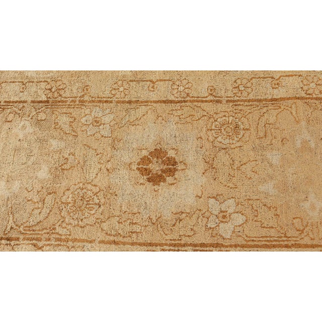 Textile Antique Indian Amritsar Botanic Handmade Wool Rug For Sale - Image 7 of 9