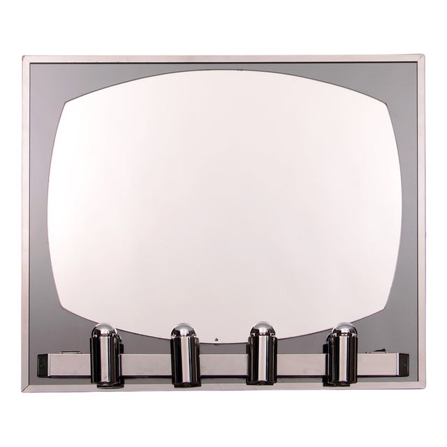 Theater Layout Mirror with Lighting, Netherlands, 1960s For Sale