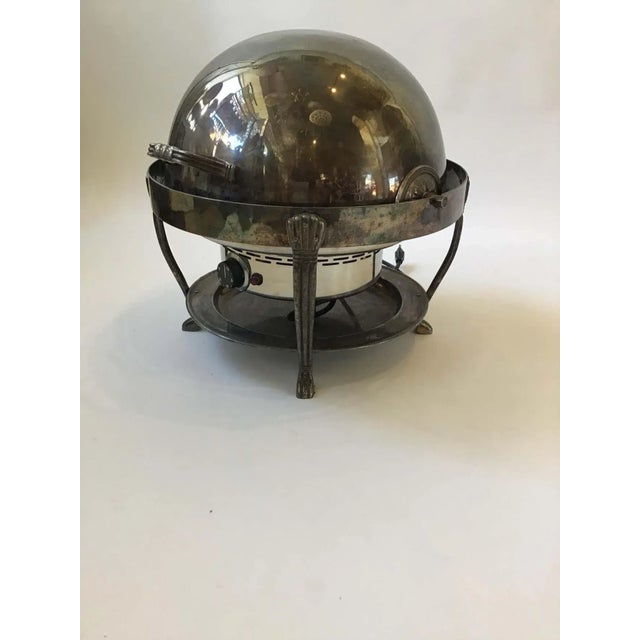 Large Silver Plate Chafing Dishes - A Pair For Sale - Image 12 of 13