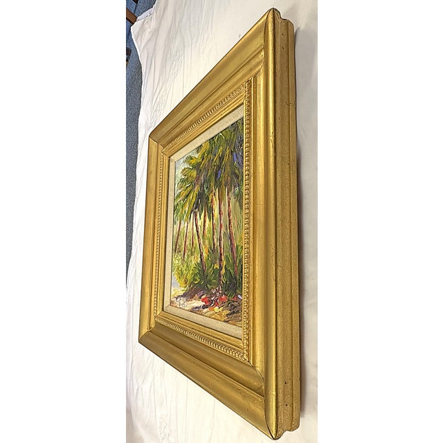 Original Signed & Framed Oil Painting on Russian Linen Titled 'Tropical Breeze' by William Vincent (American 1939-2004) For Sale - Image 13 of 17