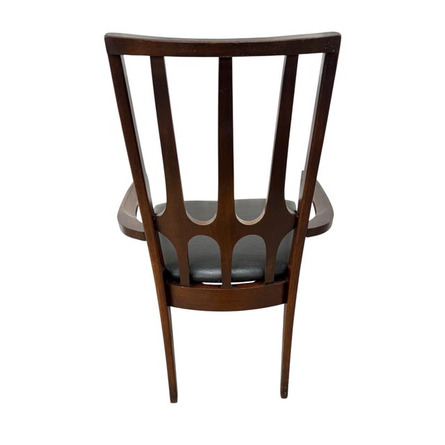Mid-Century Modern Broyhill Brasilia Dark Walnut Dining Chairs - Set of 6 For Sale In Philadelphia - Image 6 of 9