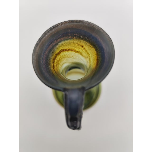 Vintage Roman Mouth-Blown Filigree Glass Jug with Twisted Handle, 1950s For Sale - Image 6 of 8