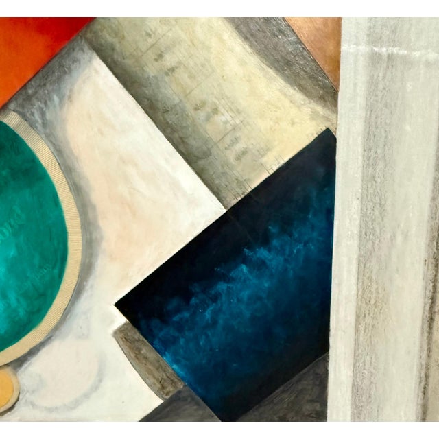Cecil Touchon, Mixed Media Abstract Trompe L'oeil Collage Oil Painting Cecil Touchon Texas Art, 1995 For Sale In Miami - Image 6 of 13