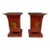 Pair of Large Italian Chinoiserie Decorated Red Tole Neoclassical Planters For Sale