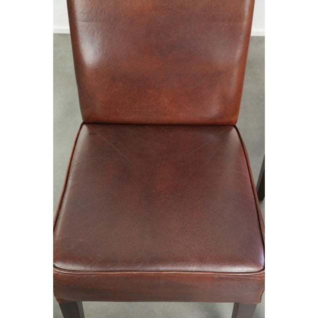 English-Style Sheepskin Dining Chairs, Set of 6 For Sale - Image 11 of 16