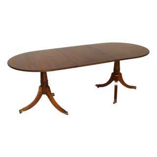 Antique Regency Inlaid Brass Extending Dining Table, 1930 For Sale